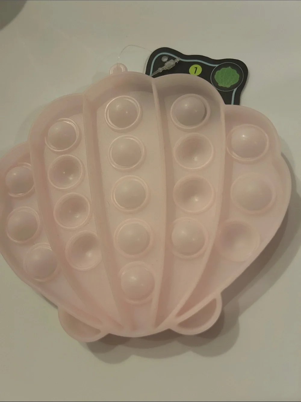 Bubble Popper Sea Shell Glow in the dark NWT